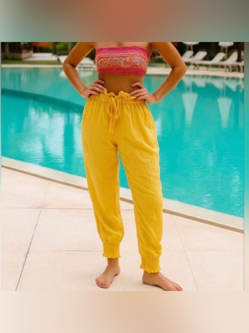 Coniglio Palm Beach Drawstring Elastic-Waist Pants